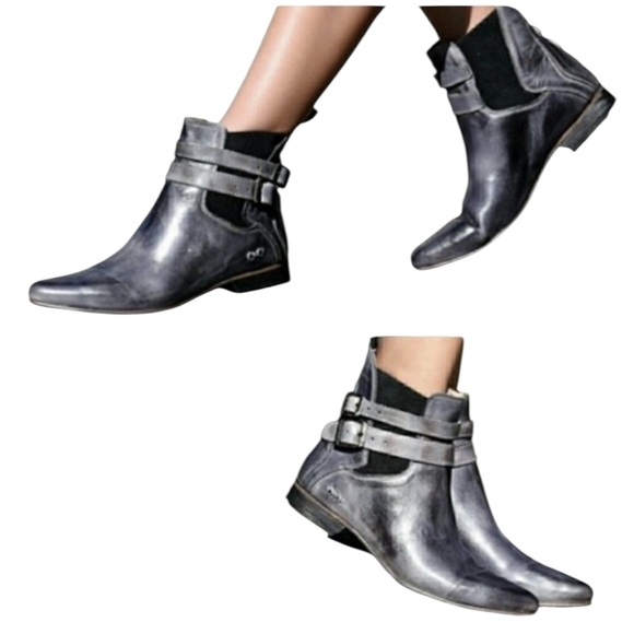 BED STU Ravine Distressed Leather Ankle Boots in Gray Size 7.5 - QUIET LUXURY!!! - Picture 7 of 13